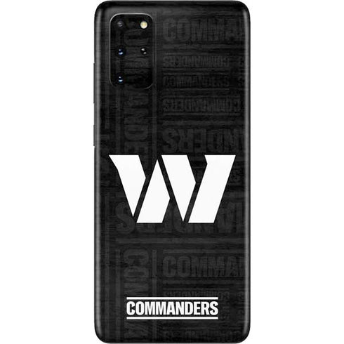 NFL Washington Commanders Black and White Galaxy S20 Plus Skin